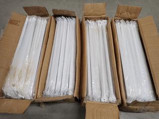 (4) Boxes of Powder Coat Braces, 55cmx15cmx13.5cm, Approx. 100pc Per Box.