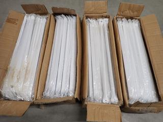 (4) Boxes of Powder Coat Braces, 55cmx15cmx13.5cm, Approx. 100pc Per Box.