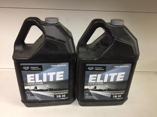 (2) 5L Jugs of Co-Op Elite 5W-30 High Mileage Synthetic Blend Oil.