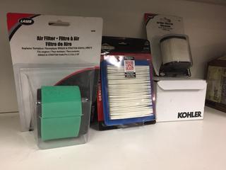Assorted Small Engine Air Filters & Muffler.