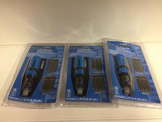 (3) Tuf-E-Nuf 14pc Multi Bit Screwdrivers.