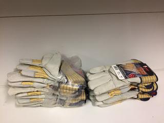 (8) Pairs of Watson Foam Lined Leather Work Gloves, Size Large/XL.