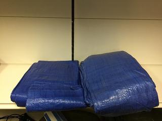(2) Blue Tarps, Unknown Sizes.