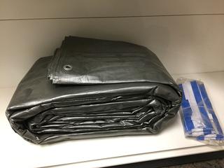 Large Gray Tarp, Unknown Size.