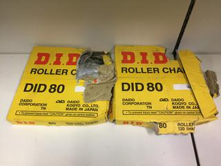 (2) D.I.D. 80 10 Ft Roller Chains.
