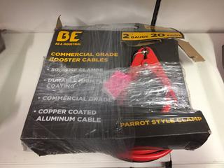 BE 2 Gauge 20Ft Commercial Grade Booster Cables.