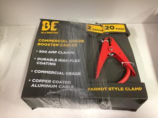 BE 2 Gauge 20Ft Commercial Grade Booster Cables.