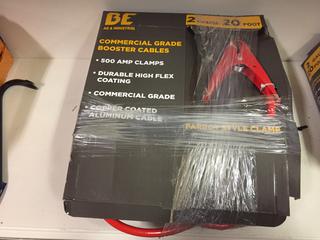 BE 2 Gauge 20Ft Commercial Grade Booster Cables.
