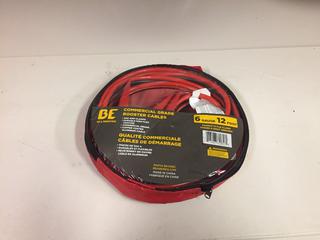 BE 6 Gauge 12Ft Commercial Grade Booster Cables.