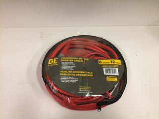 BE 6 Gauge 12Ft Commercial Grade Booster Cables.