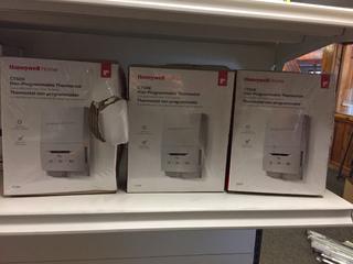 (3) Honeywell CKT50 Non Programmable Thermostats. 