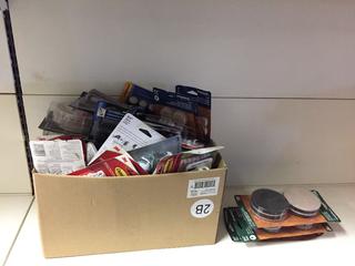 Assorted Command Hooks, Furniture Felt Pads, & Household Hardware. 