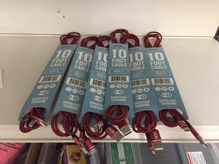 (6) PLS 10 Ft Type C Chargers. 