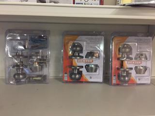 (3) Dexter Security Set Door Handles. 