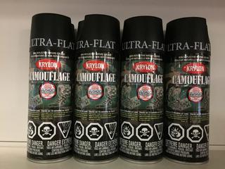 (4) Cans of Krylon Ultra Flat Camouflage Paint. 