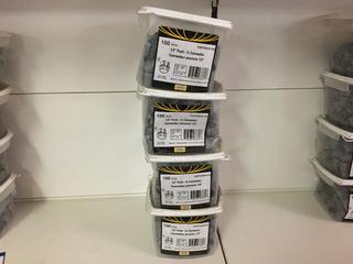 (4) Boxes of 100 Pcs 1/2 In Push In Connectors.