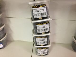 (4) Boxes of 100 Pcs 1/2 In Push In Connectors.