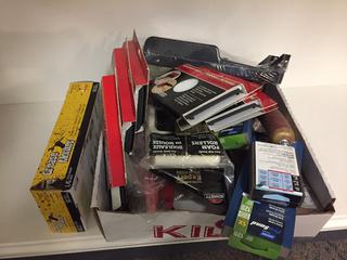 Assorted Painting Supplies c/w Sanding Blocks, Brushes, Rollers, Etc. 