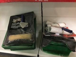 Assorted Painting Supplies c/w Trays, Liners, Rollers, Etc. 