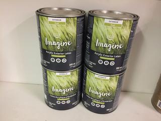 (4) Co-op Imagine Acrylic Exterior Latex Flat 860ML.