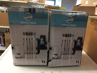 (2) Co-Operative Coffee Coffee Presses. 