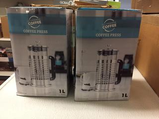 (2) Co-Operative Coffee Coffee Presses. 