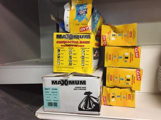 Assorted Garbage Bags.