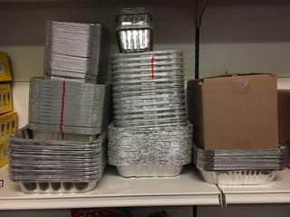Assorted Foil Baking Pans. 