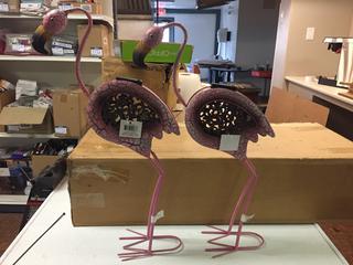 (2) Flamingo Decorations. 