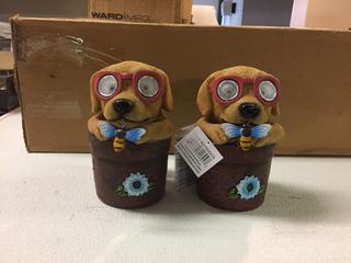 (2) Dog Decorations. 