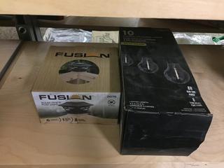 LED String Lights & Fusion Fence Post Light. 
