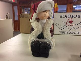 Little Girl Christmas Statue. 