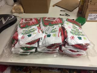 Bag of Christmas Oven Mitts. 