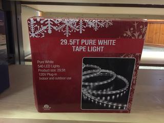 29.5 FT Pure White Christmas Tape Light.