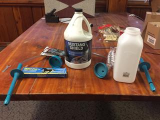 Calf Feeders and Equine Fly Repellant. 
