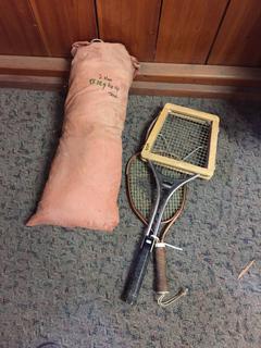 2 Man Pop Up Tent And (2) Rackets. 