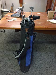 Assorted Golf Clubs In PineBrook Bag. 