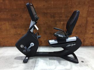 Life Fitness Model 95RS Life Cycle Recumbent Bike c/w Programmed Workouts & Touchscreen Display. S/N APB118424.