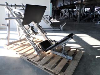Selling Offsite -  Hammer Strength H5LLP Sled Linear Leg Press, S/N H5LLP000351. Located at 100 Gateway Drive NE, Airdrie, For More Information Please Call Graham @ 403-968-7697.