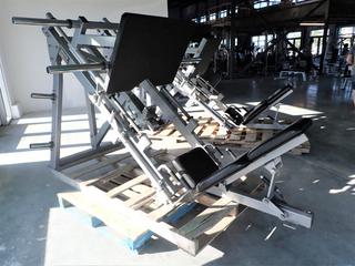 Selling Offsite -  Hammer Strength H5LLP Sled Linear Leg Press, S/N H5LLP000338.. Located at 100 Gateway Drive NE, Airdrie, For More Information Please Call Graham @ 403-968-7697.