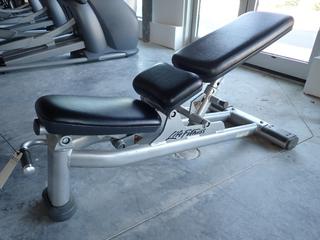Selling Offsite -  Life Fitness SMAB-0102-102 Adjustable Bench, S/N 080601002728. Located at 100 Gateway Drive NE, Airdrie, For More Information Please Call Graham @ 403-968-7697.