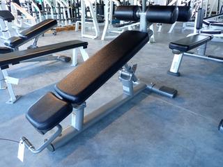 Selling Offsite -  Life Fitness SADB-0102-105 Adjustable Decline Bench, S/N 081210004795. Located at 100 Gateway Drive NE, Airdrie, For More Information Please Call Graham @ 403-968-7697.