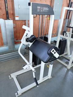 Selling Offsite -  Apex Bicep Machine, S/N A-7761. Located at 100 Gateway Drive NE, Airdrie, For More Information Please Call Graham @ 403-968-7697.