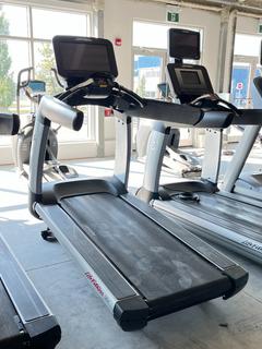 Selling Offsite -  Life Fitness 95T Treadmill 120V 60Hz 18A S/N TEU101060. Located at 100 Gateway Drive NE, Airdrie, For More Information Please Call Graham @ 403-968-7697.