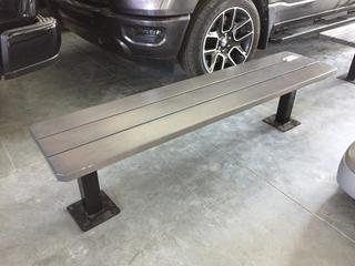 Selling Offsite -  Wood/Metal Bench. Located at 100 Gateway Drive NE, Airdrie, For More Information Please Call Graham @ 403-968-7697.