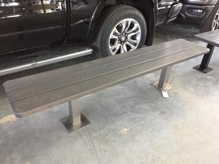 Selling Offsite -  Wood/Metal Bench. Located at 100 Gateway Drive NE, Airdrie, For More Information Please Call Graham @ 403-968-7697.