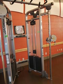 Selling Offsite -  Life Fitness CMPAP Dual Adjustable Pulley, S/N CMDAP0812140, Disassembled. Located at 100 Gateway Drive NE, Airdrie, For More Information Please Call Graham @ 403-968-7697.