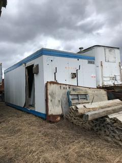 Located Offsite - Skidded Shack, Electrical, Heated, Waste Water Storage Tank, Pump **Note: Windows and Doors Inside Unit**, *Note: Buyer Responsible For Load Out* **Major Equipment Dispersal For Skoreyko Crushing Ltd.**   Located Near Caslan, AB  For More Info Contact Connor @ 780-218-4493