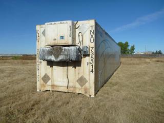 53 Ft. HC Storage Container c/w Thermo King Heater, # TNXU 735314. *Note: Heater Will Not Run