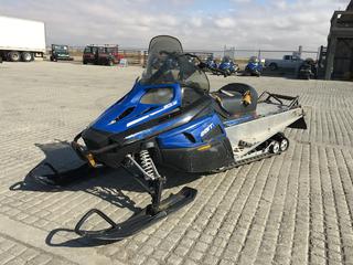2012 Arctic Cat Snowmobile c/w 570cc, Auto, VIN 4UF13SNW7DT120461. *Note: Starts & Runs, Ripped Seat, Cracked Plastic, Broken Odometer.